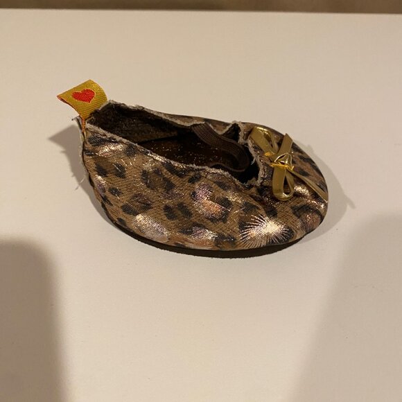 Build-A-Bear Replacement Leopard Print Shoe with Gold Bow - Picture 6 of 6